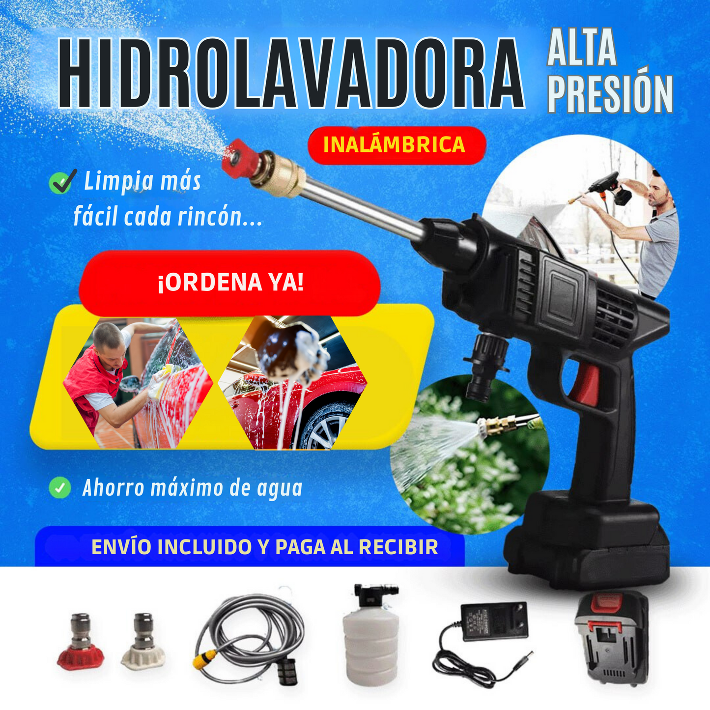 💧HIDROLAVADORA INHALAMBRICA.🚿