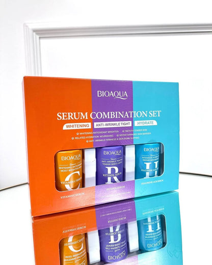 KIT X3 SERUM VITAMINA C+ RETINOL+ ÁCIDO HIALURONICO